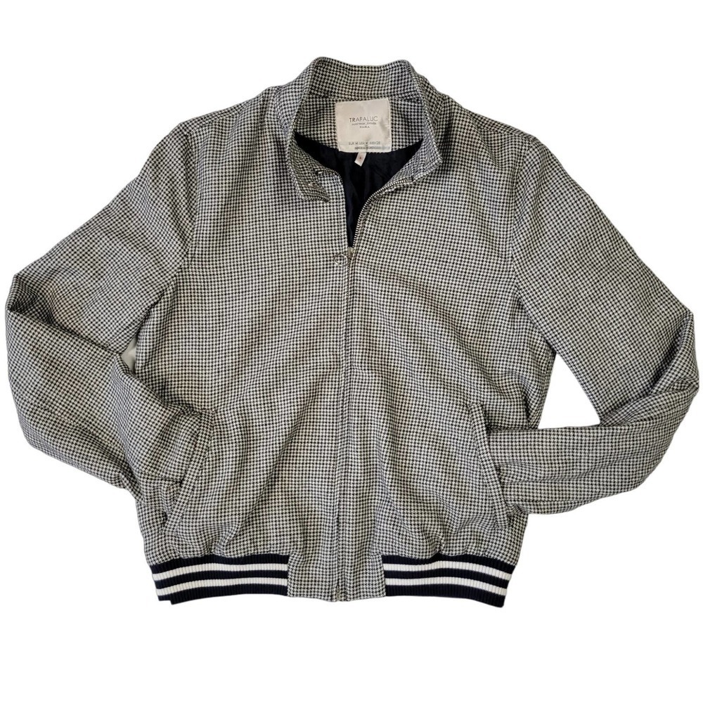 ZARA outerwear womens M sweater bomber varsity jacket 90's 80's wool blend